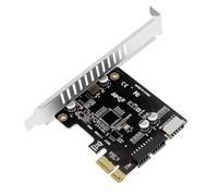 Wzxksoac Tarjeta de Expansión Divisora PCIE A USB 3.0 de 19 Pines para PC y Portátil.