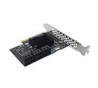 Wzxksoac Tarjeta de Expansión PCI-e A SATA3.0 de 6 Puertos, Adaptador de Escritorio de 6 Gbps para Discos Duros Mecánicos y de Estado Sólido