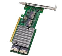 Wzxksoac Tarjeta de Expansión PCIe 3.0 X16 PLX8749, Módulo Gráfico Integrado Compatible Sin División, Tarjeta de Expansión M.2 NVMe SSD U.2