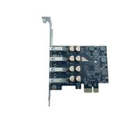 Wzxksoac Tarjeta de Expansión PCIE de 4 Puertos USB 3.0, Adaptador PCI Express X1 A 4 Puertos USB 3.0, Concentrador USB de 5 GB para Escritorio