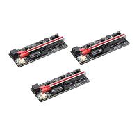 Wzxksoac Tarjeta de ExpansióN PCIE Riser de 3 Piezas PCI-E 1X una 16X 6Pin USB3.0 60Cm Tarjeta Adaptadora de Cable de ExtensióN de GráFicos para MineríA BTC