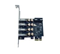 Wzxksoac Tarjeta de ExpansióN PCIe una 4 Puertos USB-A, AlimentacióN, 5 Gbps, PCI Express, Adaptador de Controlador USB 3.2 GEN1 para PC de Escritorio