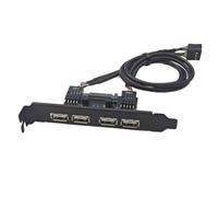Wzxksoac Tarjeta de Expansión PCIE USB de 9 A 4 Puertos USB 2.0. Tarjeta Adaptadora para Panel de PC de Escritorio con 10/11.