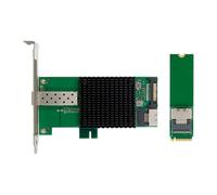 Wzxksoac Tarjeta de Red de Servidor M.2 10G SFP+, Fibra Óptica, JL82599EN, Transmisión de Datos, Compatible con Ordenadores Industriales.