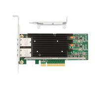 Wzxksoac Tarjeta de Red de Servidor PCIe X8 de Doble Puerto 10GbE X540-T2, 4 Tarjetas RJ45 10G, Adaptador Ethernet de 10 Gigabits para PC y Portátil.