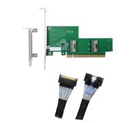 Wzxksoac Tarjeta MCIO Dividida PCIe 5.0 8x16 X A 2xMCIO8I, Placa Base de 6 Pines para Expansión de Tarjeta Gráfica GPU con Cable MCIO A MCIO.