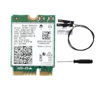 Wzxksoac Tarjeta WiFi 9560NGW + 2 Antenas, 1730 Mbps, Inalámbrica, 9560AC, 2,4 G, 5 G, Banda Dual, Bluetooth 5.0, 802.11Ac, M.2, CNVI, 9560NGW