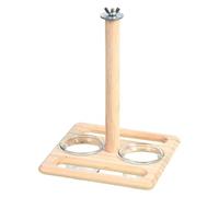 Wzxksoac Tazas de Alimentación de Pájaros de Madera para Jaula, Alimentador de Loros Colgante, Cuenco de Agua para Comida con Percha para Cacatúas, Pájaro Fácil de Instalar