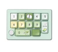 Wzxksoac Teclado Mecánico Digital Intercambiable en Caliente de Modos Definición Macro Teclado Mecánico para Juegos RGB Perilla Hardware Verde