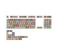 Wzxksoac Teclas con Doble Impresión, PBT de Sublimación de Tinta, Perfil Cereza, 131 Teclas, para Teclado Mecánico, Diseño ISO F75, Alemán.