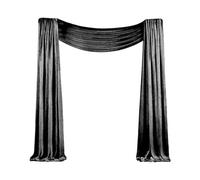 Wzxksoac Tela Drapeada con Diseño de para Bodas, 1 Panel de 29,5 Pulgadas X 19,6 Pies, Transparente, para Ceremonia de Halloween, Color Negro.
