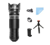 Wzxksoac Teleobjetivo con Zoom de 40X y Trípode para Teléfonos Inteligentes, Ideal para Senderismo, Acampada, Observación de Silvestre y Fotografía Lunar A