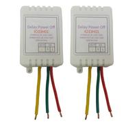 Wzxksoac Temporizador de 2 Piezas de 1 A 480 Min, Controlador de Retardo de Desconexión Ajustable, CA 110 V-220 V, Relé de Retardo de Encendido y Apagado, Salida de Voltaje.