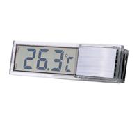 Wzxksoac Termómetro Electrónico para Pecera, LCD, Digital, para Medir la Temperatura de la Pecera, Accesorios para Pecera, Color Plateado