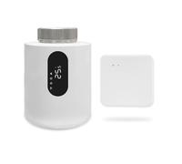 Wzxksoac Termostato de Radiador Tuya Smart ZigBee 3.0, Válvula Termostática TRV, Controlador de Temperatura Programable con Puerta de Enlace