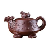 Wzxksoac Tetera Tradicional China de Arcilla Roja, Teteras, Juego de Té Puer y Café, Tetera Yixing, Tetera de Arcilla, de Té Marrón.