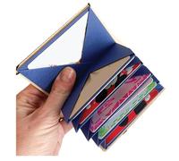 Wzxksoac Titular de la Tarjeta de Graduación Caja de Tarjetas de Regalo Titulares de Efectivo Titular de Efectivo de Madera para Graduados DIY Niños Fiesta de Graduación Efectivo Azul