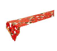 Wzxksoac Toalla de Mesa Larga NavideñO - Toalla de Mesa Larga de Cocina Impreso, Lavable una MáQuina, para Cenas y DíAs Festivos, D