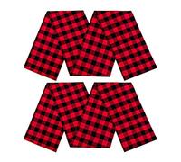 Wzxksoac Toalla de Mesa Larga una Cuadros de 13 X 84 Pulgadas Negro y Rojo Mesa de ReunióN NavideñA Decoraciones para Mesa