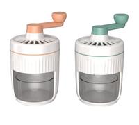 Wzxksoac Trituradora de Hielo, Trituradora de Hielo Giratoria Manual, Pequeña Máquina de Hielo para Afeitar Manual para Acero Inoxidable Espesado Doméstico