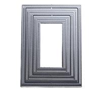 Wzxksoac Troqueles de Corte MetáLicos con Borde Rectangular, Plantillas para Tarjetas de FelicitacióN y Scrapbooking, Plantillas de Relieve.