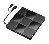 Wzxksoac Unidad Óptica Multifunción Externa 7 en 1, USB, Ordenador, Reproductor de DVD, Portátil, Grabadora Externa, Ultrafina