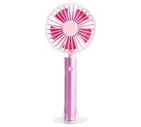 Wzxksoac USB 5V Electrodomésticos Ventilador De Mano De Aluminio Portátil para Al Aire Libre Rosa