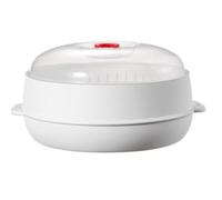 Wzxksoac Vaporera Multifuncional para Microondas con Tapa Transparente, Ideal para Cocinar Albóndigas, Verduras, Tocino y Mariscos.