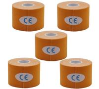 Wzxksoac Venda Elástica Naranja 5 Piezas 5cmx5cm, Cinta Deportiva, Muscular