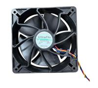 Wzxksoac Ventilador de Refrigeración de 4 Cables de Alto Volumen de Aire para Chasis Ant S7 S9, 12 Cm, W12E12BS1B5-07, 12 V, 1,65 A, 6000 RPM, 267 CFM