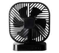 Wzxksoac Ventilador USB MagnéTico de Escritorio con AlimentacióN por USB o 4 Pilas AA, con Temporizador de Velocidades, para Exteriores, Camping, Silencioso, Color Negro.