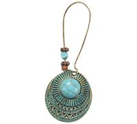 Wzxksoac Vintage El Azul Redondo Antiguo de La Piedra Cuelga La Joyería de La Manera de Los Pendientes Para Las Mujeres