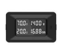 Wzxksoac VoltíMetro de CC, AmperíMetro, Medidor de Potencia, EnergíA, Voltaje y Corriente Digital, LCD 4 en 1, CC 70 V, MáX. 20 A