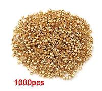 Wzxksoac Wzxksoac(R) 1000X Remaches Tachuelas Cobre Color Dorado para Bolso Ropa 2.5mm