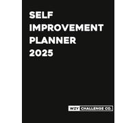 WZY - 2025 Self Improvement Daily Planner for Goal Setting, Habit Tracking, and Daily To-do List Productivity (8.25"x11") Black