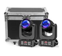 WZYBUTA Confezione da 2 Teste Mobili LED DMX512 RGBW Wash con 1 custodia Fly Case