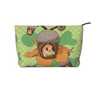 WZYCWB Adorable bolsa de cosméticos de viaje con estampado de perro de dibujos animados, perfecta para viajes de negocios y vacaciones., Ardilla de dibujos animados, Talla única