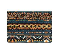 WZYCWB Alfombra con textura étnica tribal africana, 80 x 58 pulgadas, suave y antideslizante, adecuada para mesitas de noche, oficinas, balcones y otros espacios.
