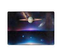 WZYCWB Alfombra Cosmic Saturn Prints de 80 x 58 pulgadas, suave y antideslizante, adecuada para mesitas de noche, oficinas, balcones y otros espacios.