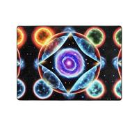 WZYCWB Alfombra Cosmic Stars Prints de 80 x 58 pulgadas, suave y antideslizante, adecuada para mesitas de noche, oficinas, balcones y otros espacios.