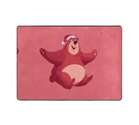 WZYCWB Alfombra estampada Bear Happy Hour, 80 x 58 pulgadas, suave y antideslizante, adecuada para mesitas de noche, oficinas, balcones y otros espacios.