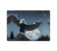 WZYCWB Alfombra estampada Eagle Under The Stars de 80 x 58 pulgadas, suave y antideslizante, adecuada para mesitas de noche, oficinas, balcones y otros espacios.