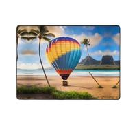 WZYCWB Alfombra Hawaii Hot Air Balloon Print, 80 x 58 pulgadas, suave y antideslizante, adecuada para mesitas de noche, oficinas, balcones y otros espacios.