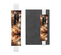 WZYCWB Bakery - Marcapáginas ajustable para diario, soporte de cuero para bolígrafos, perfecto para el regreso a clases, regalo de Navidad, soporte de cuero para bolígrafos,