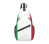 WZYCWB Bandolera cruzada con estampado de bandera de Italia para hombre, mochila de hombro informal con correa ajustable para correr, senderismo y viajes diarios