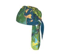 WZYCWB Big Green Tree - Diadema de ciclismo con estampado de árbol verde - Banda de sudor de malla ligera de secado rápido, unisex, forro ajustable para casco, adecuada para correr y deportes al aire