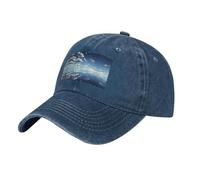 WZYCWB Blue Sky and White Clouds - Gorra de béisbol de moda negra, deportiva e informal, de secado rápido, transpirable, azul marino, Talla única