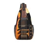 WZYCWB Bolsa cruzada multifuncional con estampado de guitarra instrumental, adecuada para senderismo casual, unisex, práctica mochila de viaje, color negro, talla única