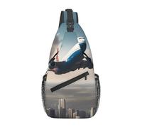 WZYCWB Bolsa cruzada multifuncional para el pecho de avión de gran altitud, mochila cruzada de viaje para senderismo, bolsa cruzada para hombre
