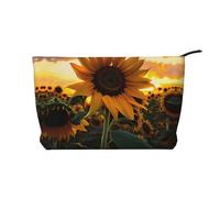 WZYCWB Bolsa de almacenamiento de artículos de aseo con diseño de avatar de alpaca, esencial para organizar cosméticos y productos para el cuidado de la piel., Girasol de granja, Talla única